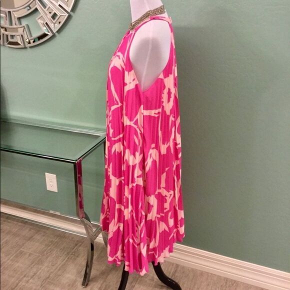 Vince Camuto Pleated Dress Sz M - Picture 3 of 9